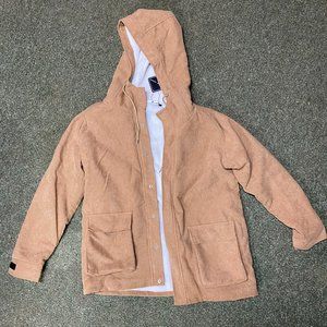 Corduroy Jacket with fluffy faux fur inside